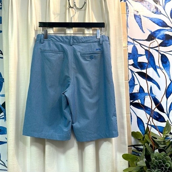 Boys Slazenger Polyester and Spandex Blue Flat Front Golf Shorts Size XL - Picture 3 of 6